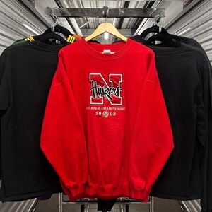 Crazy Vintage 2000's Nebraska Huskies College Embroidered Sweater